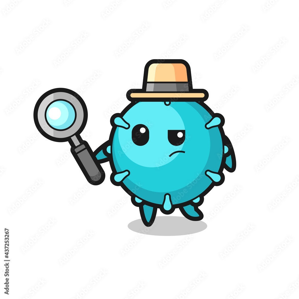 virus detective character is analyzing a case virus detective character is analyzing a case