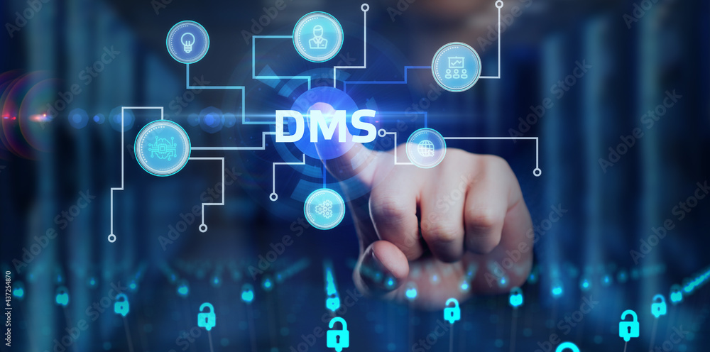 Document management DMS System Digital rights management. Business, Technology, Internet and network concept. Document management DMS System Digital rights management. Business, Technology, Internet and network concept.