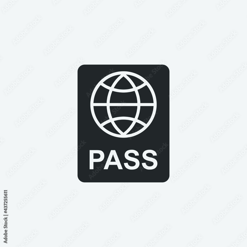 passport vector icon illustration sign passport vector icon illustration sign