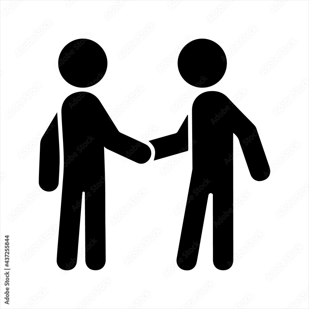 Business partnership icon. Vector and glyph Business partnership icon. Vector and glyph