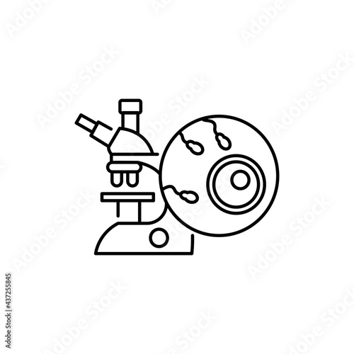 In vitro fertilization olor line icon. Pregnancy. Pictogram for web page, mobile app, promo.