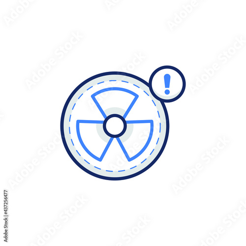 Radiation vector icon illustration sign 
