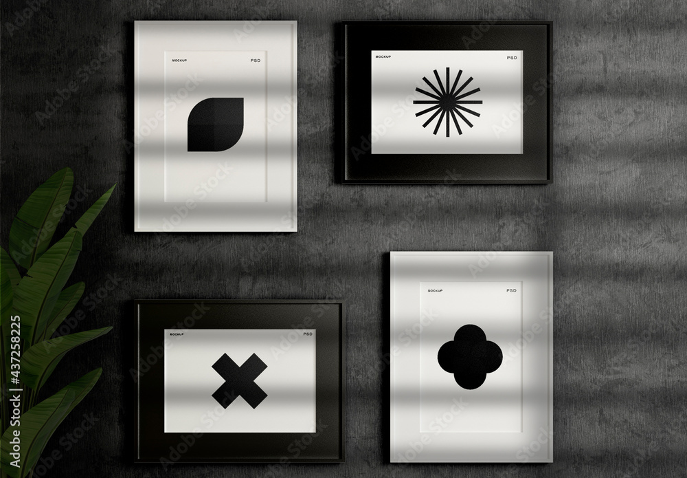 Four Frames Mockup Stock Template | Adobe Stock