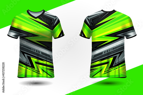 Vector jersey sports design template for sports clubs. uniform front and back view.