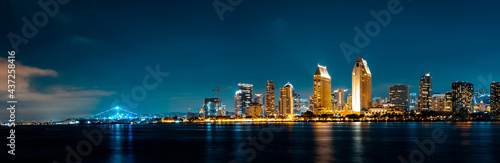  San Diego, California -  San Diego Skyline at Night , San Diego, California, USA