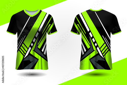 Vector jersey sports design template for sports clubs. uniform front and back view.