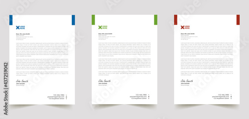  abstract business professional letterhead templates