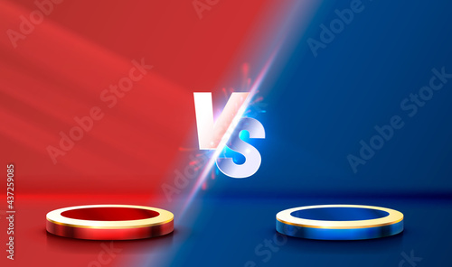 Versus game cover, banner sport vs, team concept.