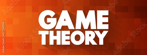 Game Theory text quote, concept background