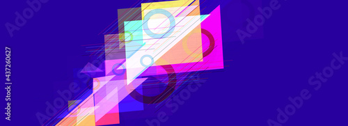Colorful abstract geometric triangle shapes background design. Banner template