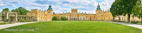 Palace in Wilanow, the baroque residence of King of Poland Jan III Sobieski. View of the corps de logis from the cour d'honneur