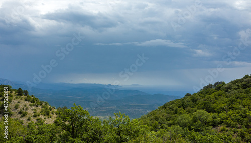 View of the Black Sea coast from the top of the plateau.