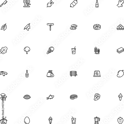 icon vector icon set such as: capsule, store, porcini, mix, russula, red, pin, aroma, cappelletti, sushi, boiled, arugula, vanilla, cooker, cocktail, bubble, doodle, culture, consultant, household