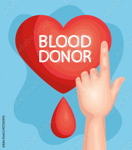 blood donor lettering in heart