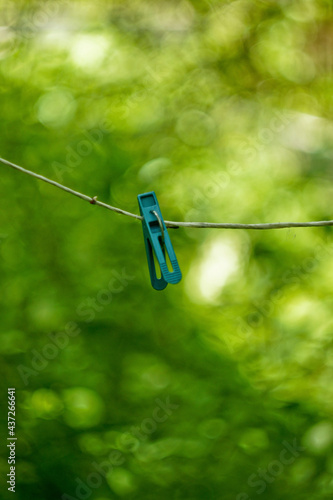 Clothespin on a rope