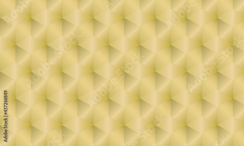 Gold cubic Pattern  abstract background. Vector illustration