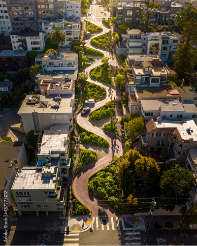 Lombard Street From Drone photo