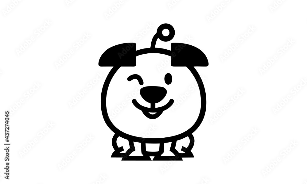 Fototapeta premium dog line art 37