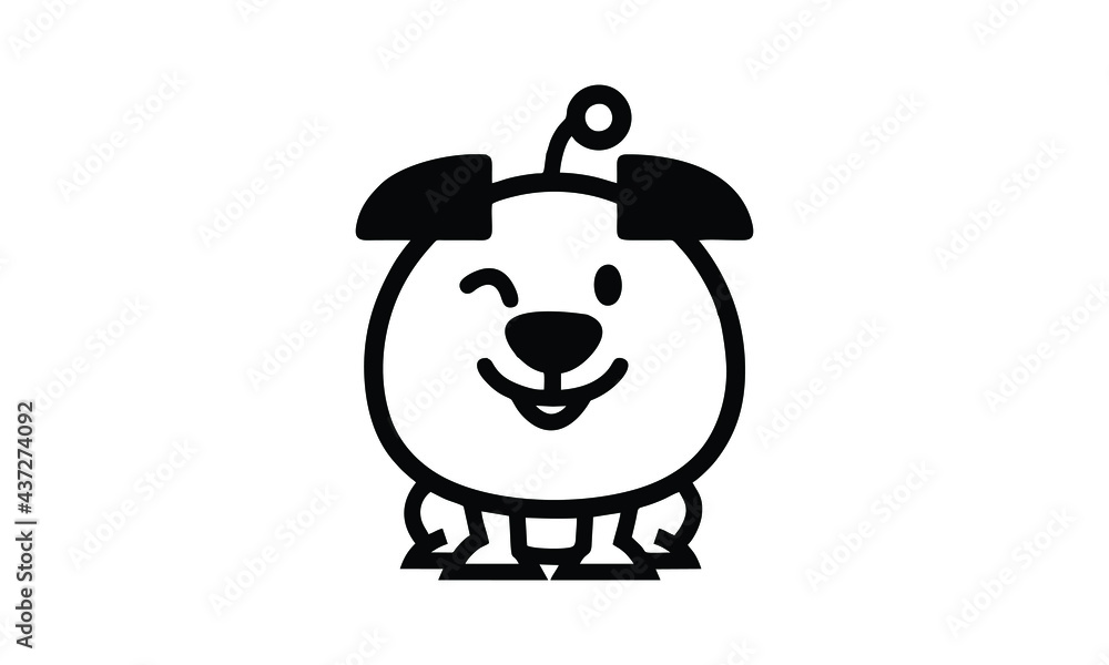 Fototapeta premium dog line art 34