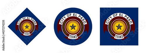 el paso flag icon set. vector illustration isolated on white background
