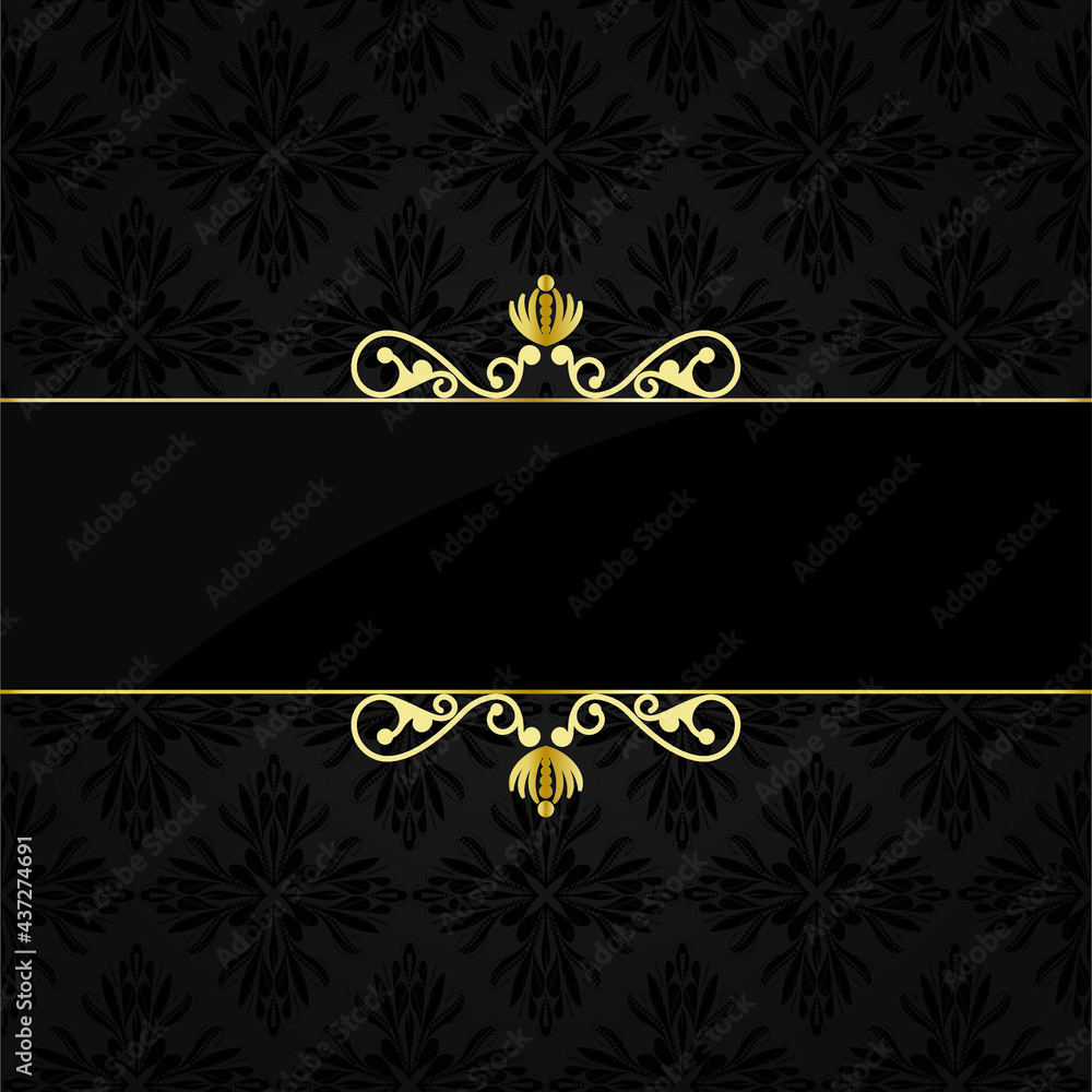 Luxury dark background with gold details