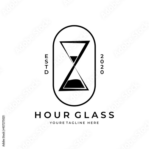 Hourglass logo vector illustration design