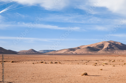 desert and magnificent Atlas mountains landscape graphic layers of rock form seductive curves