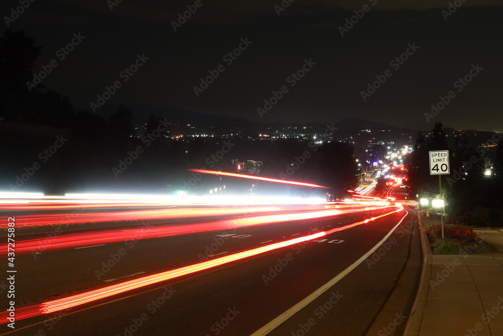Night Time on a California City Road