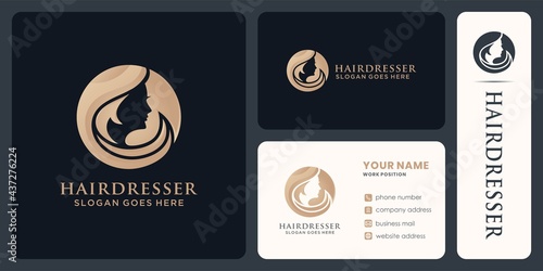 hair beauty logo design for salon, hairdresser, makeover.