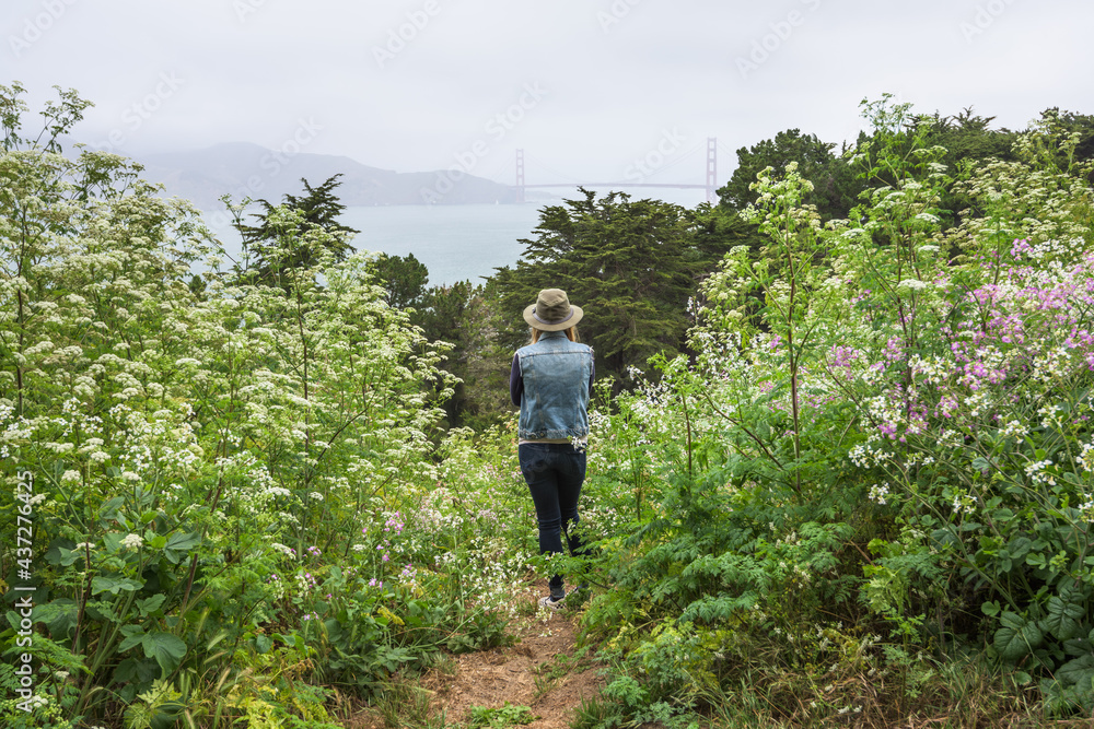 Young Woman Looking at a View