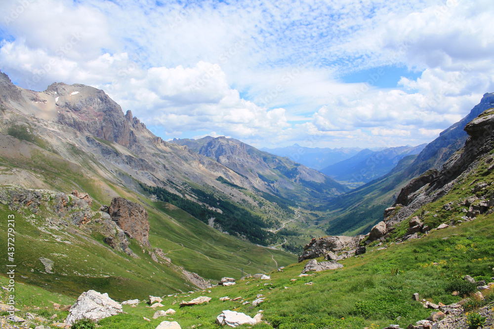 Lautaret pass is a road that takes cyclists, hikers and drivers from the Briançonnais to the Oisans regions
