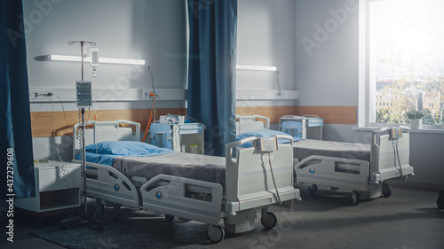 Photos Hospital Intensive Care Coronavirus Department Ward with Empty Beds