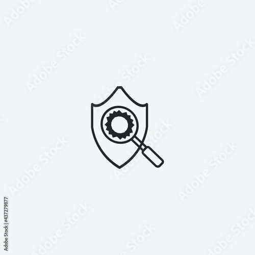 Risk identification vector icon illustration sign
