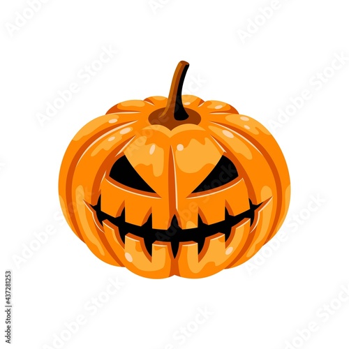Halloween pumpkin on white background in vector EPS8