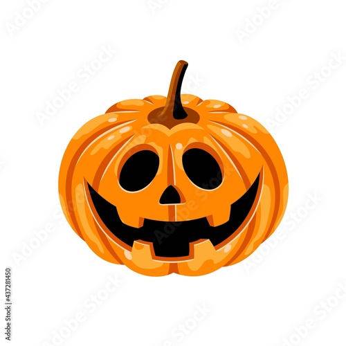 Halloween pumpkin on white background in vector EPS8
