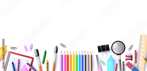 back to school background vector illustration