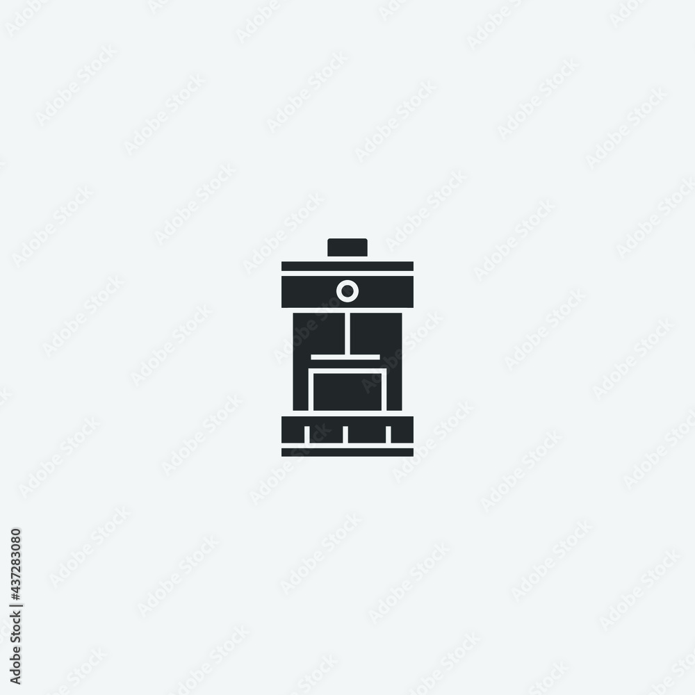 Crusher vector icon illustration sign