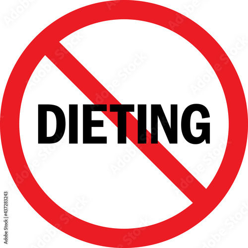 Free Download No diet sign. Red circle background. Fitness signs and symbols. - GFXLoad