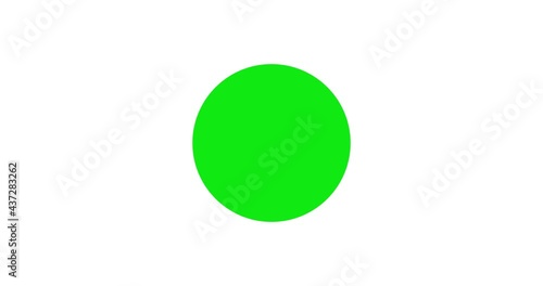 4K stock video footage. white checkmark in green circle appears and disappears with hud. Check, tick, yes, vote icon animation on white background. Success, correct, accepted. Motion graphic design