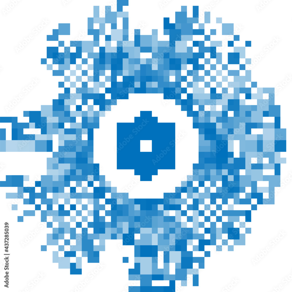 Blue line Star of David icon isolated on white background. Jewish religion symbol. Symbol of Israel. Abstract circle random dots. Vector Blue line Star of David icon isolated on white background. Jewish religion symbol. Symbol of Israel. Abstract circle random dots. Vector