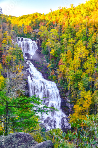 Whitewater Falls in Autumn in North Carolina