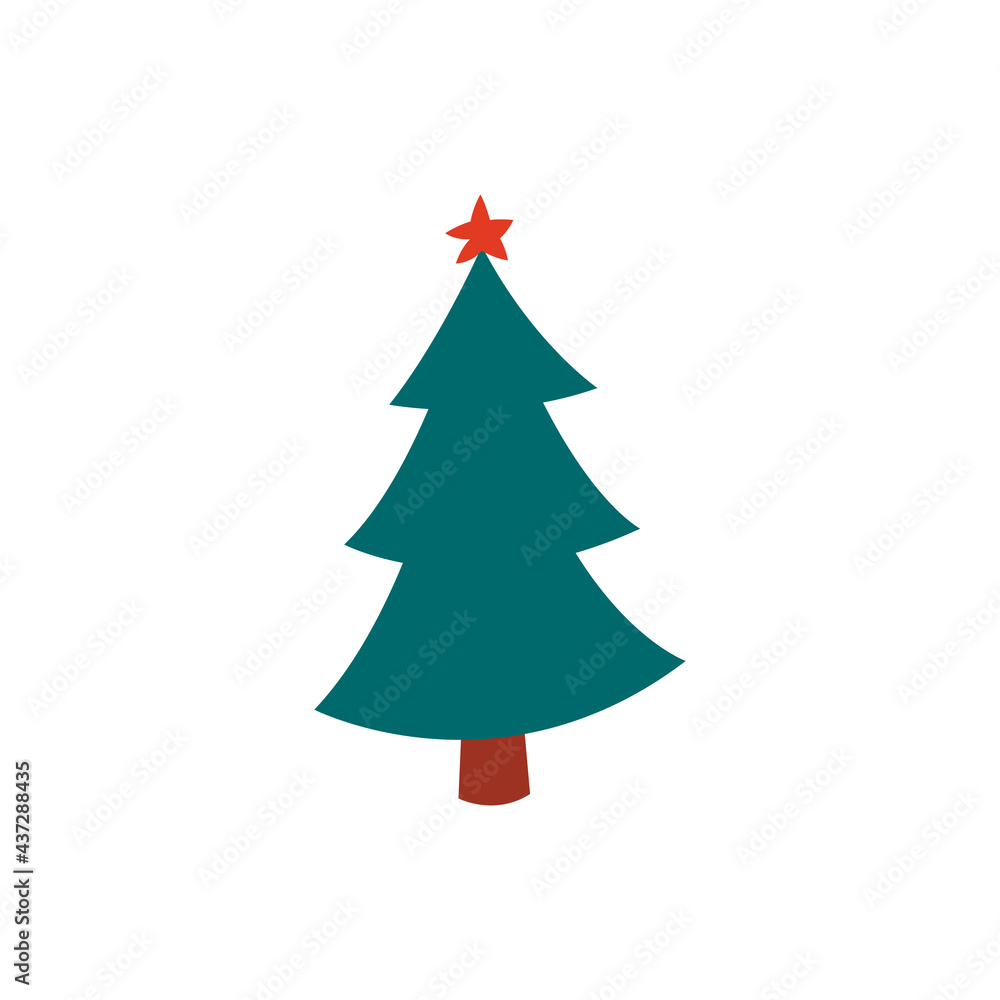 Christmas tree. Modern design. Christmas and New Year s elements for decoration. Vector illustration isolated on white Christmas tree. Modern design. Christmas and New Year s elements for decoration. Vector illustration isolated on white