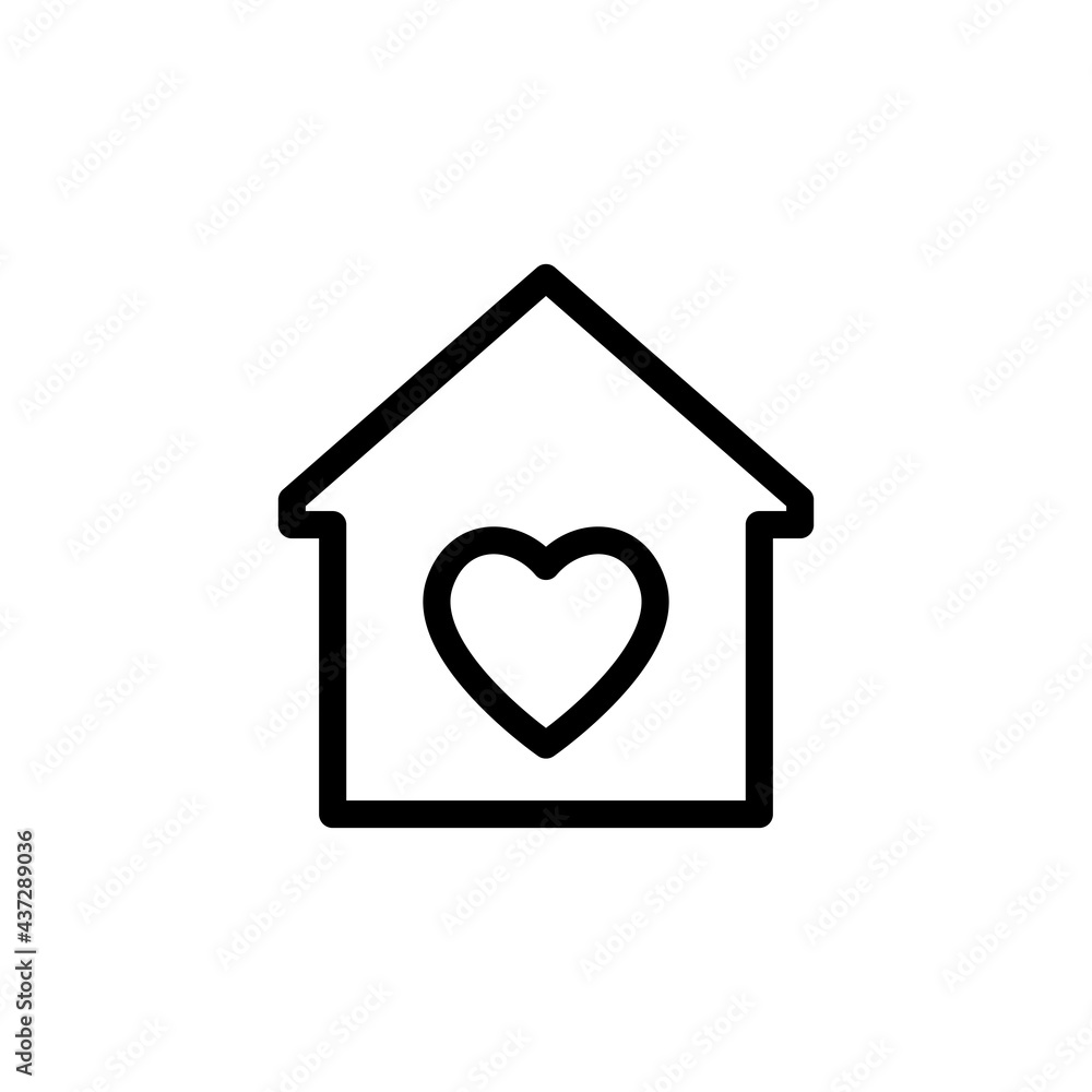 House icon on white isolated background, vector illustration