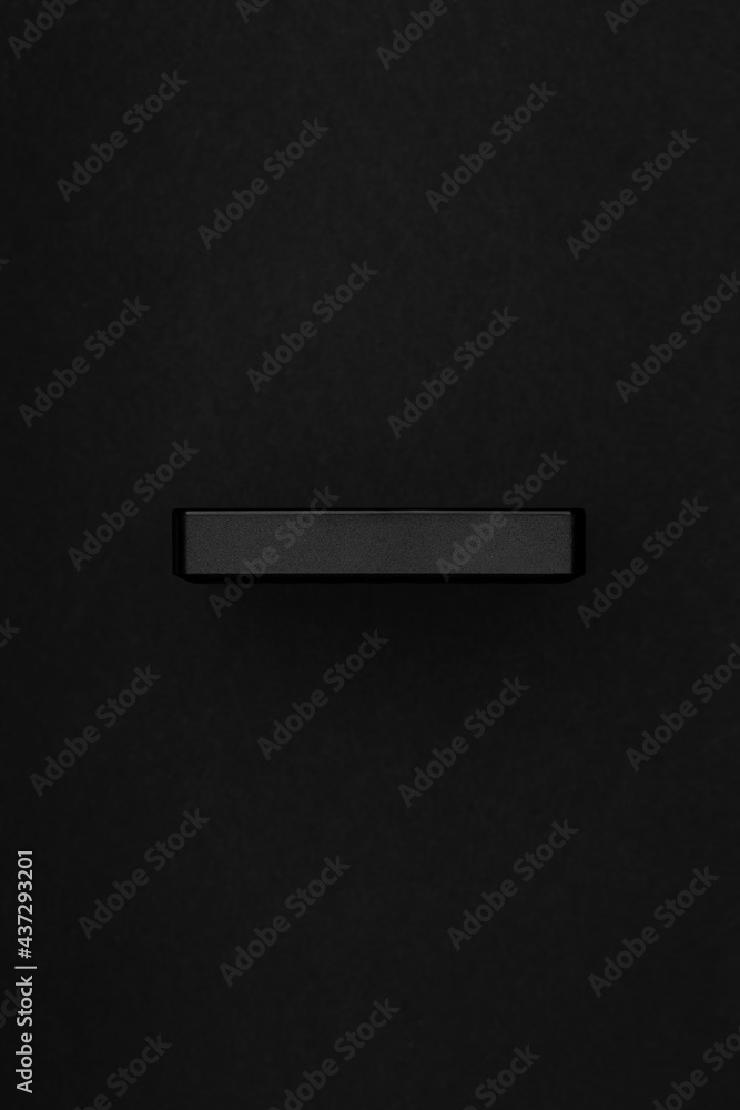 Black graphic parts and copy space on black background Black graphic parts and copy space on black background