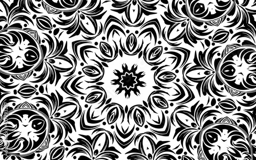 Abstract kaleidoscope background. Unique mandala design