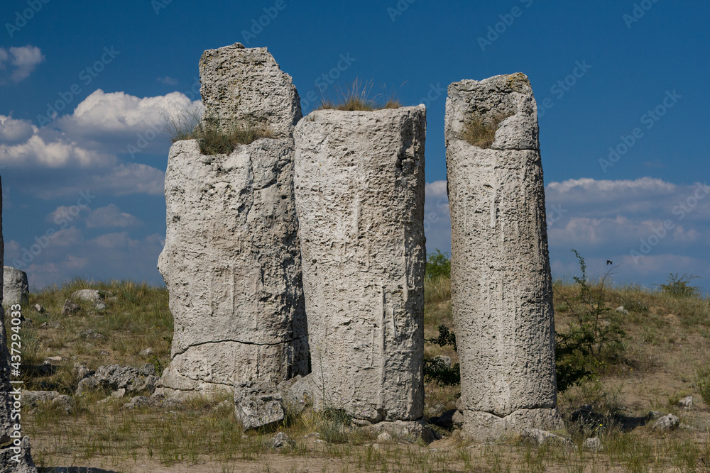 Naklejka premium stone pillars in bulgaria, stone forest
