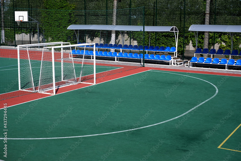 Fototapeta premium football field. school football stadium