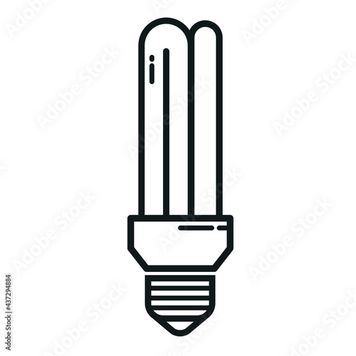 WHITE FLUORESCENT LAMP ICON FOR HOME