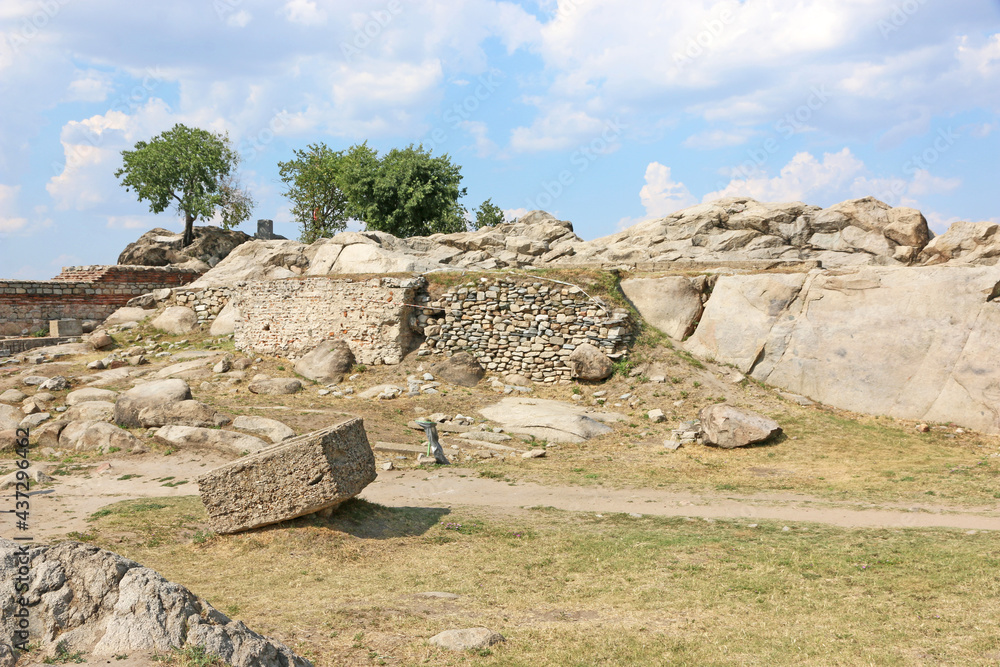 Nebet Tepe ancient city remains in Plovdiv, Bulgaria