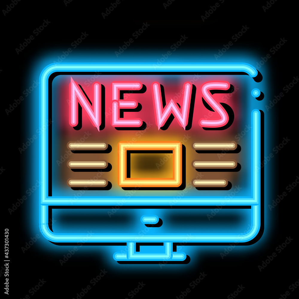 Internet News neon light sign vector. Glowing bright icon Internet News isometric sign. transparent symbol illustration Internet News neon light sign vector. Glowing bright icon Internet News isometric sign. transparent symbol illustration